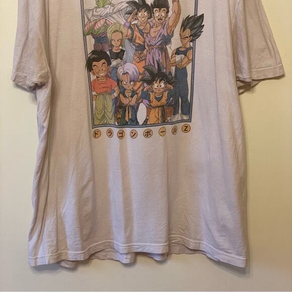 Vintage Dragon Ball Z L short sleeve t-shirt anime white red Goku cotton - Picture 3 of 7